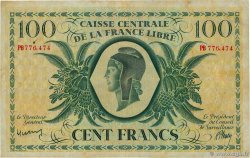 100 Francs REUNION ISLAND  1945 P.37b F+