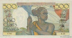 500 Francs FRENCH WEST AFRICA  1946 P.41 MBC+