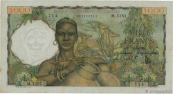 1000 Francs FRENCH WEST AFRICA  1953 P.42 MBC+