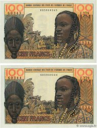 100 Francs Consécutifs WEST AFRICAN STATES  1965 P.002b UNC-