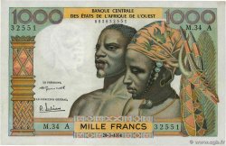 1000 Francs STATI AMERICANI AFRICANI  1961 P.103Ab q.FDC