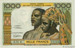 1000 Francs STATI AMERICANI AFRICANI  1969 P.103Af q.AU