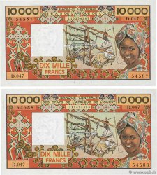 10000 Francs Consécutifs STATI AMERICANI AFRICANI  1980 P.109Aj AU