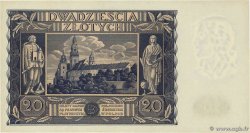 20 Zlotych POLONIA  1936 P.077 q.FDC