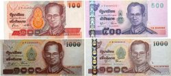 100, 500 et 1000 Baht Lot THAILAND  2000 P.097, P.107, P.108 et P.115 VF