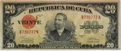 20 Pesos CUBA  1945 P.072f TB