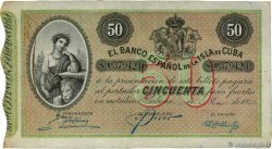 50 Pesos CUBA  1896 P.050a MBC+