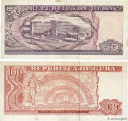 50 et 100 Pesos Lot CUBA  1998 P.119a et P.129a TTB