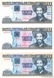 20 Pesos Lot CUBA  2008 P.122a/b/d FDC