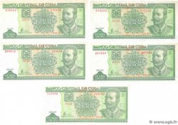 5 Pesos Lot CUBA  2000 P.116(var)