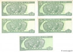 5 Pesos Lot CUBA  2000 P.116(var) UNC-