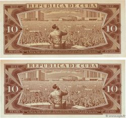 10 Pesos Spécimen CUBA  1967 P.104as et P.104a pr.NEUF
