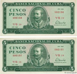 5 Pesos Consécutifs CUBA  1985 P.103c SPL+