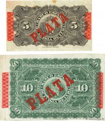 5 et 10 Pesos Lot CUBA  1896 P.048b et P.049d F - VF