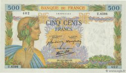 500 Francs LA PAIX FRANCE  1942 F.32.39