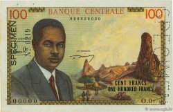100 Francs Spécimen CAMERúN  1962 P.10s EBC+
