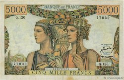 5000 Francs TERRE ET MER FRANCIA  1953 F.48.08