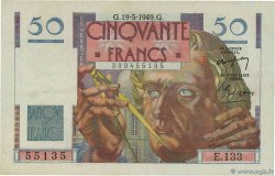 50 Francs LE VERRIER FRANCE  1949 F.20.12