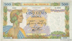 500 Francs LA PAIX FRANCIA  1942 F.32.33