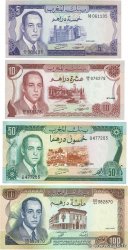 5 au 100 Dirhams Lot MAROCCO  1970 P.56, P.57, P.58 et P.59 AU