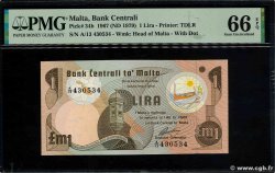 1 Lira MALTE  1979 P.34b ST