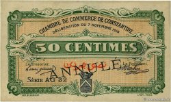 50 Centimes Annulé ALGÉRIE Constantine 1916 JP.140.09