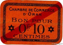 10 Centimes ALGERIA Oran 1919  BB