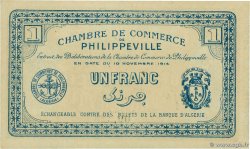 1 Franc Petit numéro ALGERIA Philippeville 1914 JP.142.07 UNC