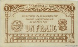 1 Franc ALGÉRIE Philippeville 1917 JP.142.09 pr.NEUF