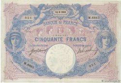 50 Francs BLEU ET ROSE FRANCE  1916 F.14.29 TTB