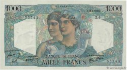 1000 Francs MINERVE ET HERCULE FRANCE  1945 F.41.01 UNC-