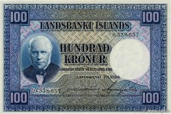 100 Kronur ISLANDA  1928 P.35a AU