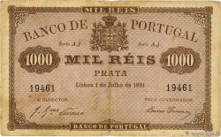 1000 Reis PORTUGAL  1891 P.066 F