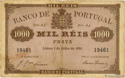 1000 Reis PORTOGALLO  1891 P.066 MB