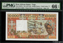 10000 Francs STATI AMERICANI AFRICANI  1984 P.809Th FDC