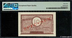 10 Francs Spécimen FRANCE regionalism and various Nantes 1940 BU.61.02 UNC-