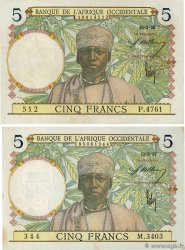 5 Francs Lot AFRIQUE OCCIDENTALE FRANÇAISE (1895-1958)  1937 P.21