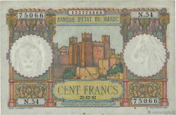 100 Francs MAROCCO  1952 P.45