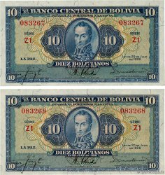 10 Bolivianos Consécutifs BOLIVIE  1928 P.130
