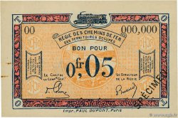 5 Centimes Spécimen FRANCE Regionalismus und verschiedenen  1923 JP.135.01s fST