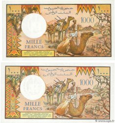 1000 Francs Lot DJIBUTI  1988 P.37b/c q.FDC