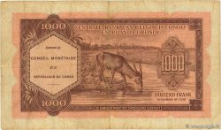 1000 Francs CONGO, DEMOCRATIC REPUBLIC  1962 P.002a F