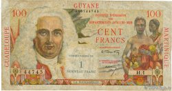 1 NF sur 100 Francs La Bourdonnais ANTILLES FRANÇAISES  1960 P.01a B+