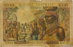 1000 Francs EQUATORIAL AFRICAN STATES (FRENCH)  1962 P.05h q.B