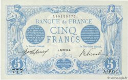 5 Francs BLEU Numéro spécial FRANCE  1916 F.02.35