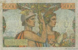 5000 Francs TERRE ET MER FRANCIA  1949 F.48.01 BC+