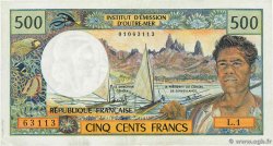 500 Francs TAHITI  1977 P.25b1 fVZ