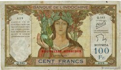100 Francs NOUVELLES HÉBRIDES  1941 P.10c TB