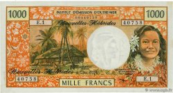 1000 Francs NUEVAS HÉBRIDAS  1970 P.20a SC+