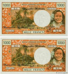 1000 Francs Lot NUEVAS HÉBRIDAS  1975 P.20b FDC